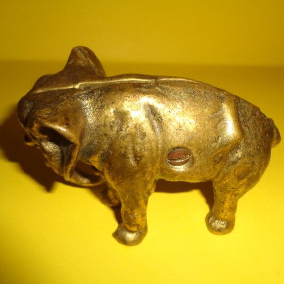 Antique Brass Elephant Coin Bank By Valleau - Picture 2 of 4